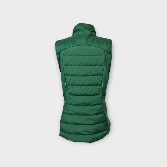 Lululemon Down For It All Vest 12 Everglade Green Puffer Pockets Waterproof EUC - Picture 7 of 9